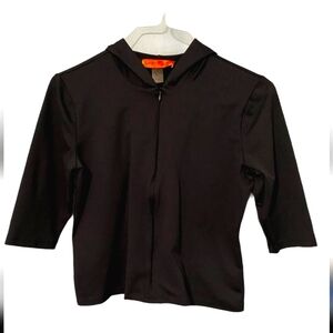Classiques Entier Black Front Zip Hoodie Size Medium Petite